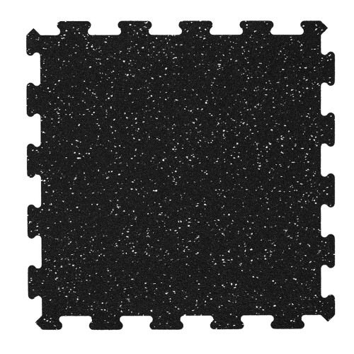 Flexiplus Fitness Tiles 5mm Interlock White Dot 50x50cm (top)