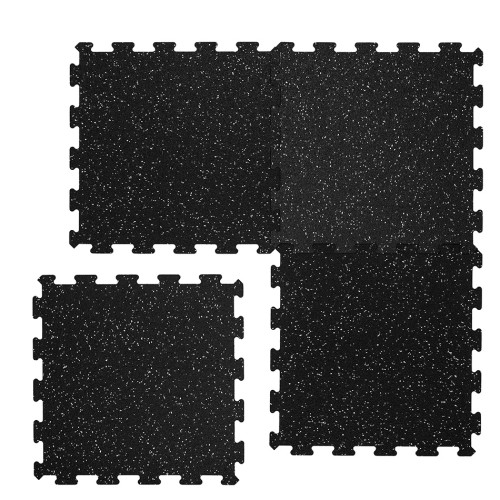 Flexiplus Fitness Tiles 5mm Interlock White Dot