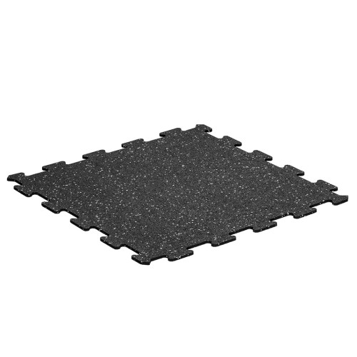 Flexiplus Fitness Tiles 5mm Interlock White Dot 50x50cm (side)