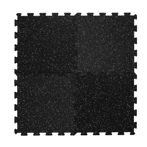 Flexiplus Fitness Tiles 5mm Interlock White Dot (pack 100x100cm)